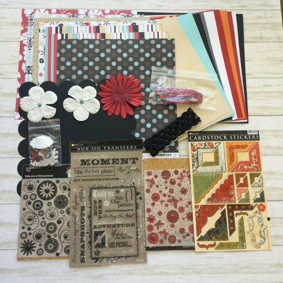 Scrapbook Kit Lot 25 Sheets American Crafts DaisyD's Embellishments NEW - Picture 1 of 5